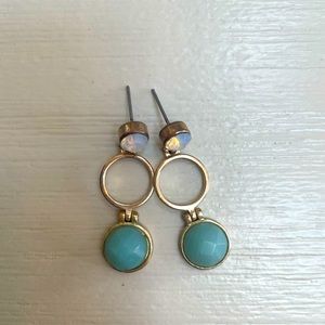 Costume blue drop earrings